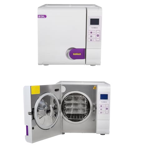 EustomA 6.08Gal Steam Autoclave Sterilizer Class B Blue LCD Display Vacuum Drying Automatic High Temperature High Pressure JQ23