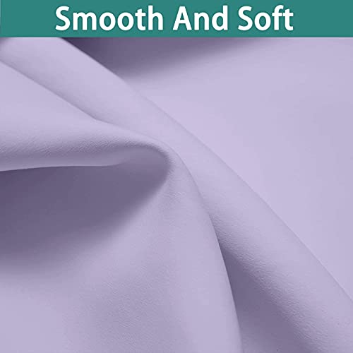 Image of Yakamok 63 Inch Length 100% Blackout Curtains for Bedroom, 2 Thick Layers Thermal Insulated Grommet Total Blackout Drapes with Black Liner for Living Room (42Wx63L,Lilac, 2 Panels)