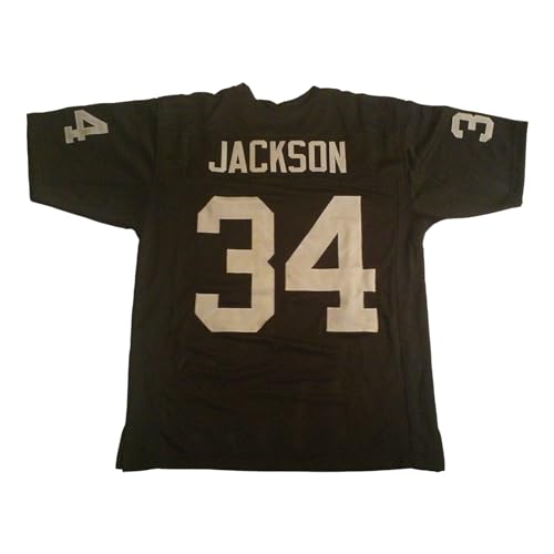Generic Custom Bo Jackson Jersey Stitched Black Football New No Brand/Logos (US, Alpha, X-Large, Regular, Regular, Black)