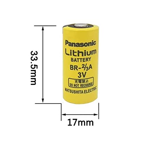 Yicuaa 4X Br2/3A Lithium Battery, Replacement For For Panasonic Br-2/3A For Fanuc A98L-0031-0006 (4 Counts) 3V 1600Mah Non-Rechargeable Plc Batteries #TOP5