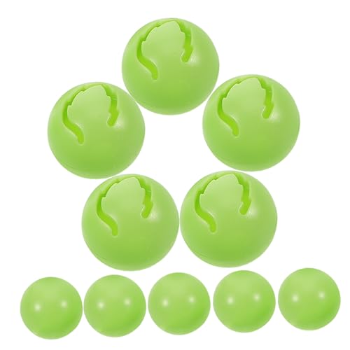 Kisangel Rattle Ball Toy Replacement Puppet Rattle Insert Safe Material Cat Toys 10pcs Green