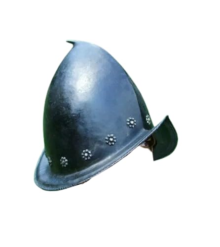 Spanish Morin Helmet – Medieval Conquistador Armor Replica, Antique Steel Helmet with Detailed Craftsmanship, Ideal for Cosplay, LARP, Historical Reenactments, and Collectors
