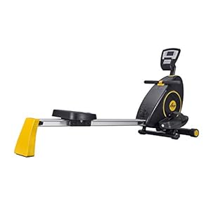 FISUP Rowing Machine 265LB Weight Capacity for Home Use with LCD Monitor and Comfortable Seat Cushion,50 Inch Slide Rail Indoor Rowing Machine for Cardio Training