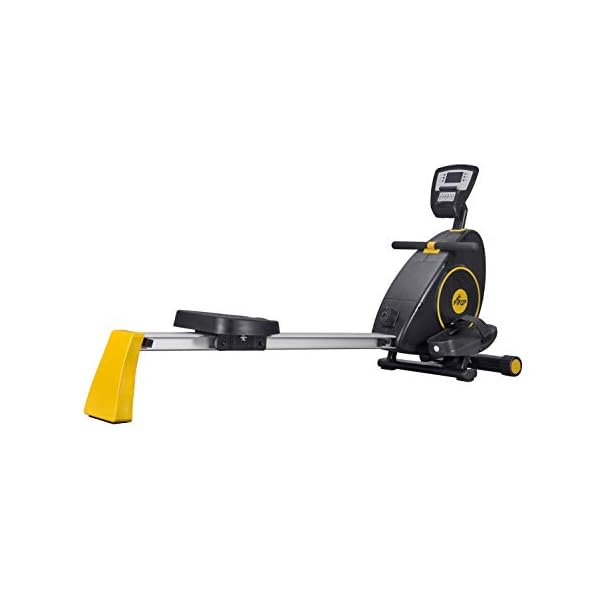 FISUP Rowing Machine 265LB Weight Capacity for Home Use with LCD Monitor and Comfortable Seat Cushion,50 Inch Slide Rail Indoor Rowing Machine for Cardio Training