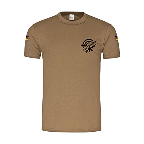 T-shirt BW Tropen grande taille XXXL kaki imprimé Charlton Heston AR15