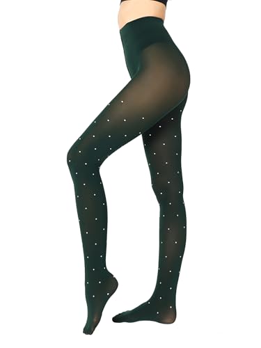 Image of Women's 80 Denier Semi Opaque Tights High Waist Soft Solid Color Footed Pantyhose