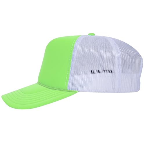 Image of OTTO Polyester Foam Front 5 Panel High Crown Mesh Back Trucker Hats in 97, Bulk, Wholesale