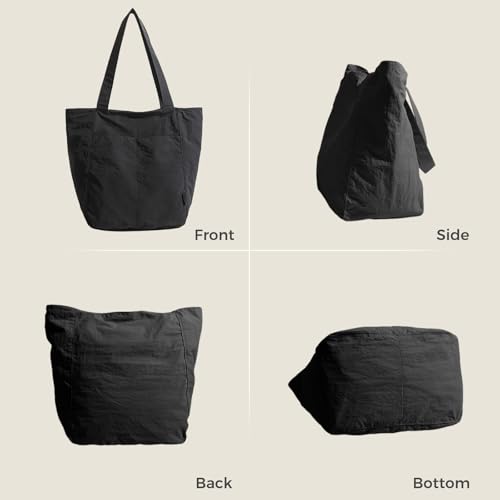 Image of Barsine Tote Bag for Women Unisex Lightweight Nylon Totes Purses and Handbags Large Casual Shoulder Hobo for Travel Gym