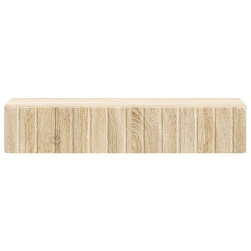 Table d'appoint murale aspect chêne Sonoma avec tiroir de rangement 87,5cm