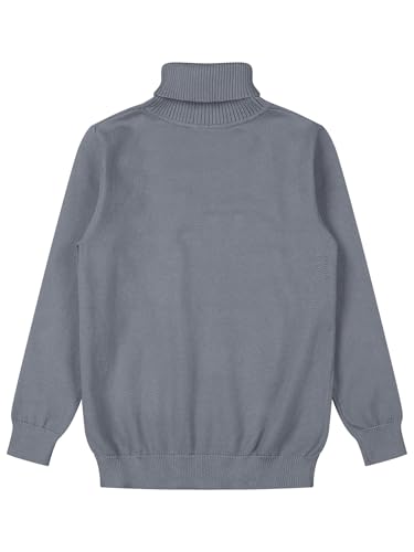 Hularka Kids Boys Girls Winter Warm Ribbed Turtleneck Long Sleeve Knitted Sweater Pullover Tops Blouse4