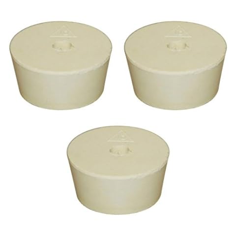 Rubber Stopper - Size 10 - Drilled (Pack of 3) Cover
