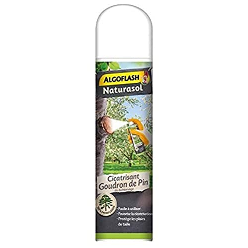 ALGOFLASH NATURASOL Aérosol Cicatrisant Goudron de pin, Contre toutes les plaies de taille, Fabriqué en France, 300 ml, GOUAERO3AN, Vert, 5.3 x 5.3 x 23 cm