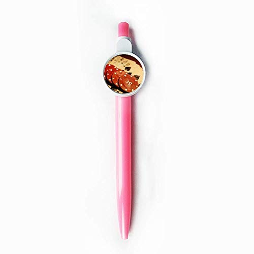 Stylo à bille rétractable bleu pour vos soirées poker et notes de bureau au motif Red Chip Gambling