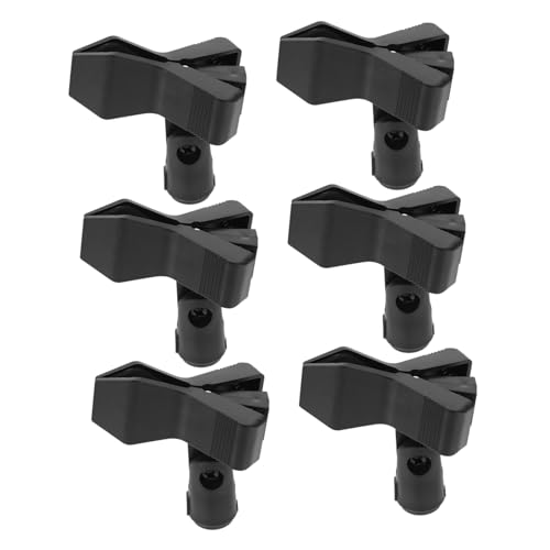 NULYLU Mic Clip Adapters Pack of 6 Microphone Stand Adapters for Desktop Compact and Portable for Ktv Events