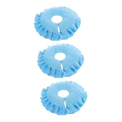 WRITWAA 3 Piezas Almohada en Forma de u Almohada para Mesa de Masaje Almohada de Cara de salón de SPA Almohadas reposacabezas Almohada de Masaje para la Cara Almohada de SPA de Cara Azul