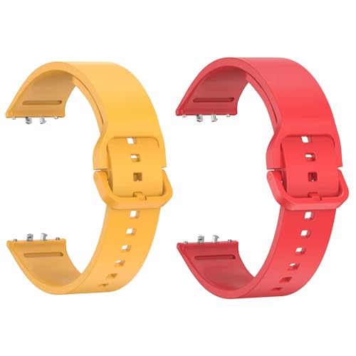 Image of Valente Silicone Watch Straps Compatible for Samsung Galaxy Fit 3 (Pack of 2)