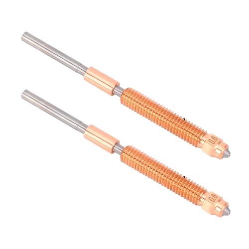 3D Printers -Hotend -düse, Fast Disassembly M6 Thread 3D Printing Nozzle for Exchange (0.6mm)