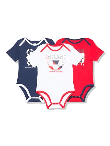 Outerstuff FIFA World Cup 2026 Infant and Toddler 3 Pack Country Onsie, England, 18 Months - image 1