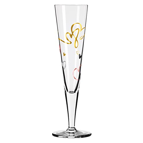 Foto von RITZENHOFF 6031004 Champagnerglas 200 ml - Serie Goldnacht Duett 2023, 2x Designerstück mit Echt-Gold - Made in Germany