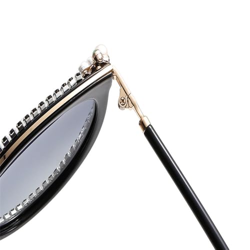 Trendy 2024 Neue Vintage Cat Eye Runde Sonnenbrille Damenversion Metall Randlos Gradient Sonnenbrillen Shades UV400