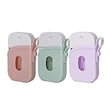 stuuikf Hand Sanitizer Holder for Touchland Spray - 3 Pack Silicone Case with Adjustable Strap, Fits 1 fl oz Refillable Bottles (Pink,Green,Purple)