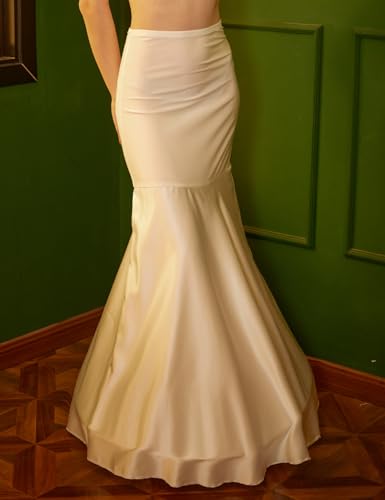 BEAUTELICATE Women 1 Hoop Mermaid Petticoat Fishtail Underskirt Trumpet Crinoline for Mermaid Wedding Dress2