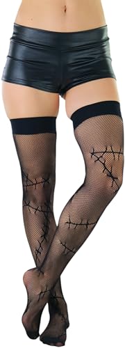 Image of ToBeInStyle Women's Bloody Stitches Scar Zombie Frankenstein Costume Tights Pantyhose Living Dead