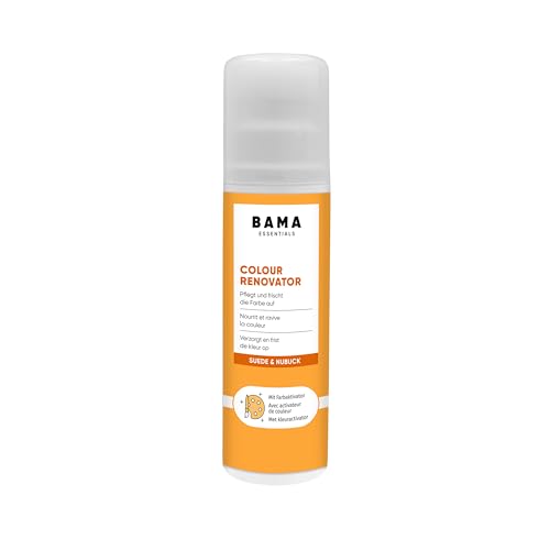 Bama Renovador de Color para Ante y Nobuck - Recupera la Tonalidad y Nutre el Cuero - Para Zapatos, Botas y Accesorios - Aplicador Fácil con Esponja - Natural, 75ml