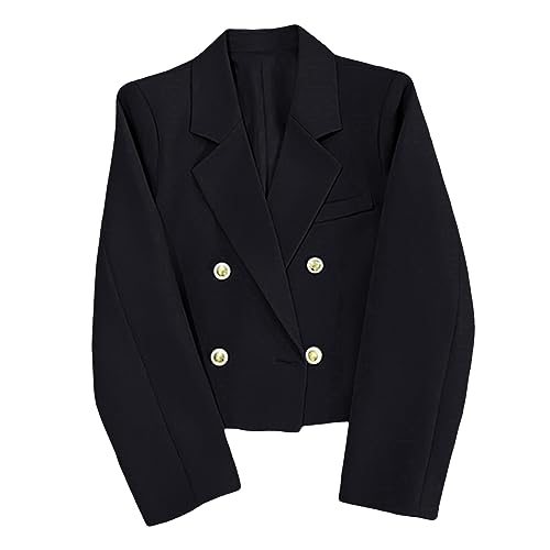 Blazer pour femmes crop croisé pour le bureau et sorties