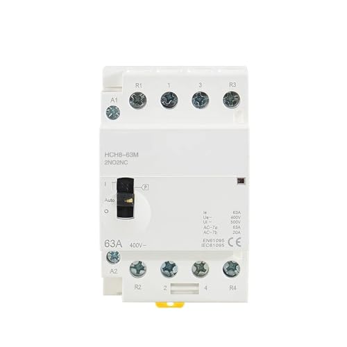 Contacteur modulaire domestique HCH8-63 4P 63A 2NO2NC AC110V sur rail DIN - 7