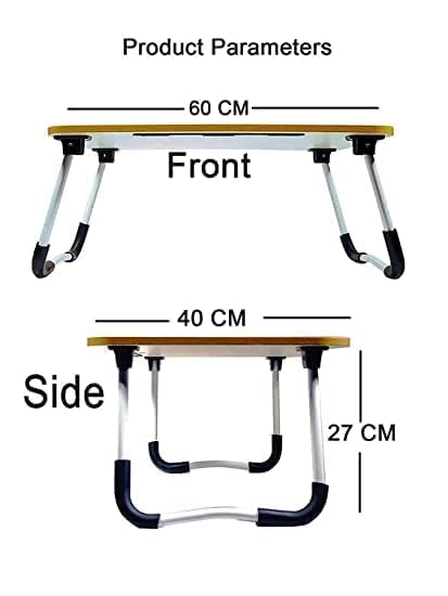 Image of OPTIFINE -Study-Table-Bed-Table-Foldable-And-Portable-Wooden-Writing-Desk-For-Office-Home-School-(Pink-),40 cm, 60 Cm