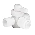 RecPro RV Plumbing Hardware | 06912 | 1/2" Compression to 1/2" Male 3-Way Directional Bypass Shutoff Valve | Pex Pipe/Tubing Fittings (1 Fitting)