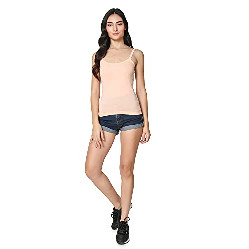 Image of Good Connection Women's Spaghetti Straps Plain Cotton Camisole Slip Seamless Tank Top