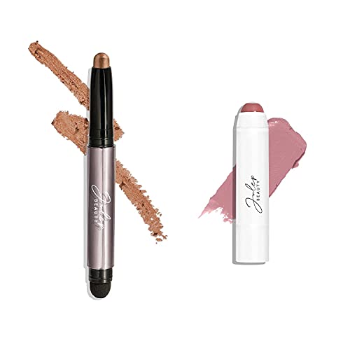 Julep Eyeshadow 101 Crème To Powder Waterproof Eyeshadow Stick, Bronze Shimmer & It's Balm Tinted Lip Balm + Buildable Lip Color, Dusty Orchid Shimmer #TOP28