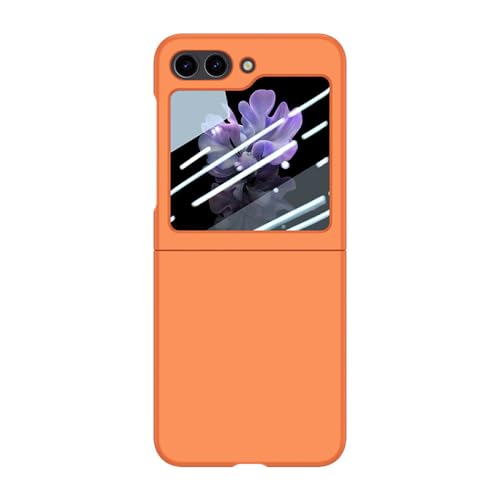 Coque rigide Galaxy Z Flip 5 fine et élégante pour un usage quotidien dynamique orange