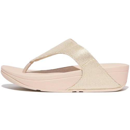 Sandales compensées FitFlop Lulu Glitz-Canvas chaussures d'été légères femme