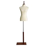SONGMICS Female Mannequin Torso Body Dress Form with Tripod Stand, Medium Size 6-8, 34