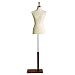 SONGMICS Female Mannequin Torso Body Dress Form with Tripod Stand, Medium Size 6-8, 34" 26" 35", Non-Straight Pinnable, Adjustable Height, for Dress Clothing Display Beige UMDF03BE