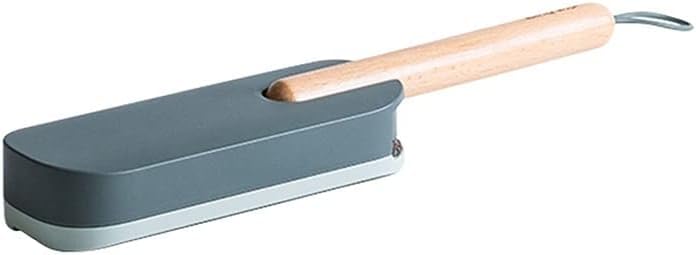 Escoba batidora de mano, cepillo de mano, cepillo antiestático, cepillo de limpieza multifuncional, mango antideslizante, adecuado para el hogar, hotel, cama, coche, ropa suave, almacenamiento para