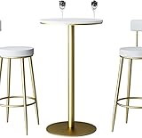 【Escritorio fijo y altura ergonómica】：A diferencia de una mesa de bar giratoria en el mercado, el escritorio de nuestra mesa de bar es fijo, por lo que no se sacudirá ni se inclinará. El diseño ergonómico de altura perfecta admite una conversación fácil.