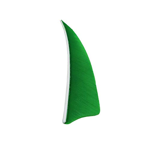 M.SJUMPPER ARCHERY Arrows 3 Inch Real Feathers Fletching with Shield Cut for DIY Hunting Shooting Shafts (36 Pack) (Green) - Thumbnail 4