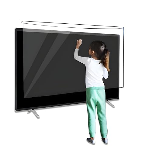 NUSAIBA EMPORIUM 65 Inch TV Screen Protector Ultra Shock Resistant Shatterproof Scratchproof and Water Resistant Suitable for All Screens Easy Installation Removable.