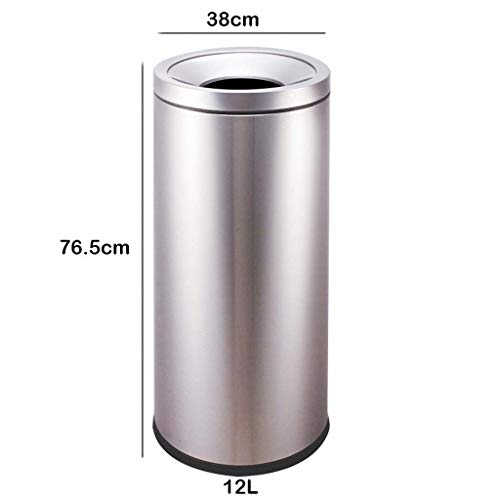 Corbeille à déchets ronde acier inoxydable anti odeur et robuste - 2