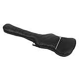 plplaaoo Bolsa Acolchada de Tela Oxford para bajo eléctrico, Correas Dobles, Impermeable, Negra, Duradera, Premium, para músicos y bajistas