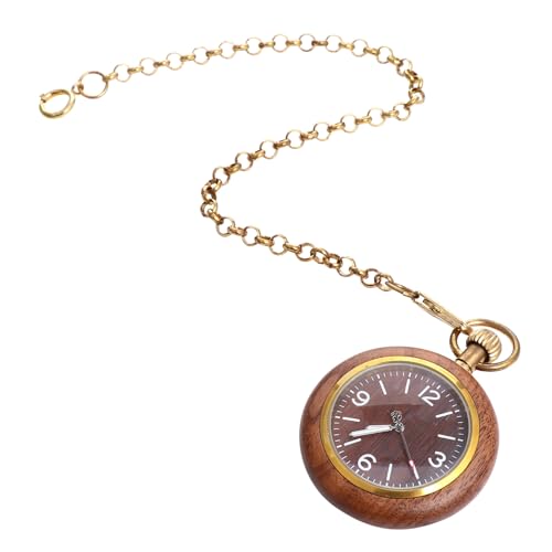 Montre de poche vintage Yardwe en verre et alliage avec mouvement quartz