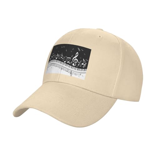 Casquette de baseball motif touches de piano pour vos concerts