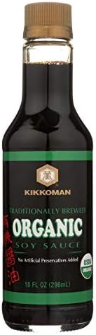 Kikkoman Organic Naturally Brewed Soy Sauce, 10 Ounce