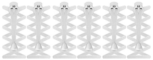 55 Sport Elastische Schnürsenkelstopper, flaches Design, damen Herren Kinder, White (3 Pack), Einheitsgröße Cover