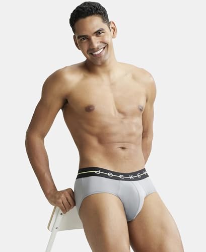 Image of Jockey NY15 Men Super Combed Cotton Elastane Stretch Solid Brief with Ultrasoft Waistband