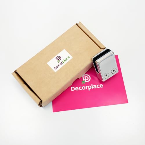 DECORPLACE, Presilha Suporte Vidro Reta Quadrada Aço Inox 304
